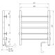 Полотенцесушитель электрический Domoterm Аврора DMT 109-5 50x60 EK R чёрный