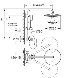 Душевая система Grohe Euphoria System 23061003 хром