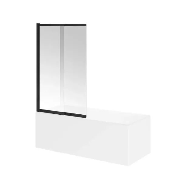Шторка на ванну Kerama Marazzi Vetro VE.100.BSD.BLK.M 100 см стекло прозрачное профиль чёрный матовый