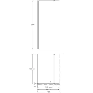 Душевая перегородка Kerama Marazzi Vetro VE.90.WI.CR 90 см стекло прозрачное профиль хром