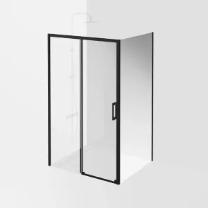 Душевая дверь Kerama Marazzi Vetro VE.120.SD.BLK.M 120 см стекло прозрачное профиль чёрный матовый