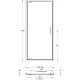 Душевая дверь Kerama Marazzi Vetro VE.90.PD.BLK.M 90 см стекло прозрачное профиль чёрный матовый