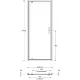 Душевая дверь Kerama Marazzi Vetro VE.80.PD.BLK.M 80 см стекло прозрачное профиль чёрнрый матовый
