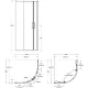 Душевой уголок Kerama Marazzi Vetro VE.90.RSD.CR 90x90 см стекло прозрачное профиль хром