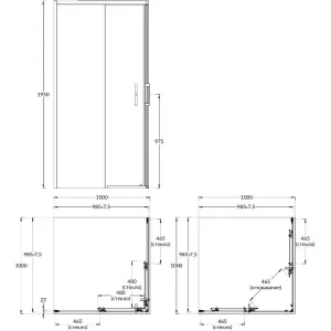 Душевой уголок Kerama Marazzi Vetro VE.100.SSD.CR 100x100 см стекло прозрачное профиль хром