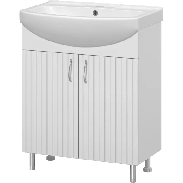 Напольная тумба под раковину Misty Изео Э-Изе01070-021Н 67 см белый