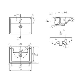 Раковина Dreja Mini 195032 50 см