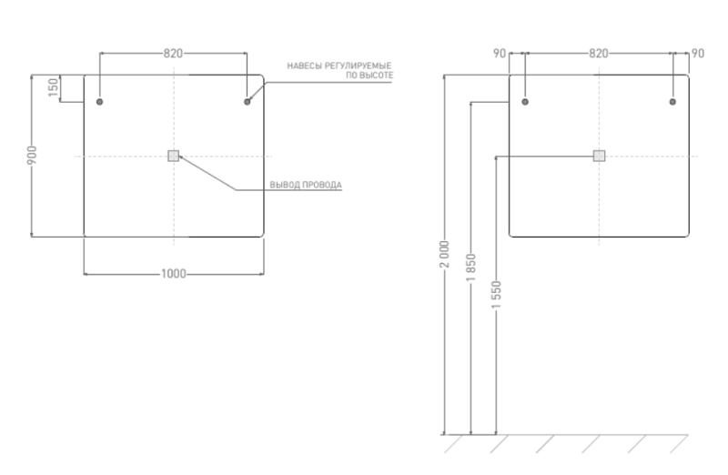 Зеркало с подсветкой Salini Ombra 27M011090BH 100см