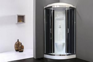 Душевая кабина Royal Bath HK стекло чёрное/прозрачное 100x100см RB100HK6-BT-CH
