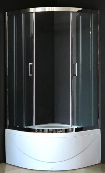 Душевой уголок Royal Bath BK 100x100см хром RB100BK-T-CH