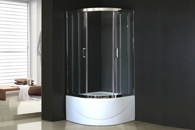 Душевой уголок Royal Bath BK 100x100см хром RB100BK-T-CH