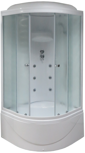 Душевая кабина Royal Bath BK стекло белое/матовое 100x100см RB100BK3-WC