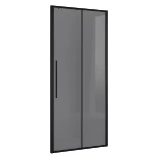Душевая дверь в нишу Niagara Nova NG-85-10TB 100 см профиль чёрный матовый стекло тонированное