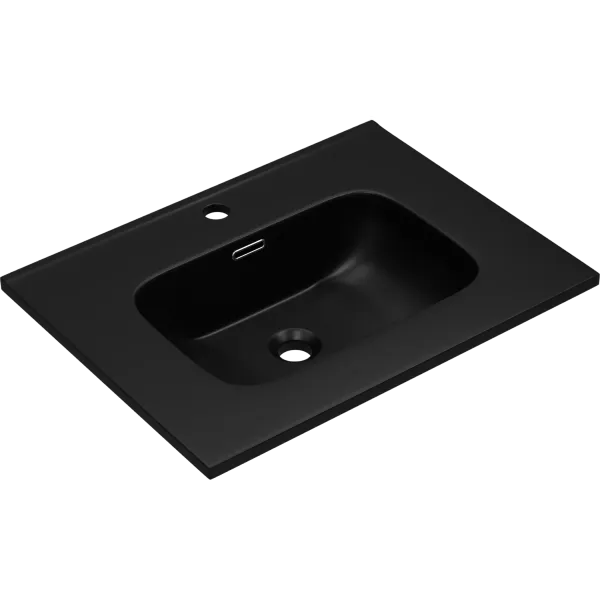 Раковина Brevita 9060MMB 61x46.5 см накладная черный матовый