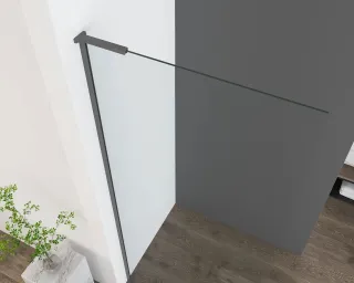 Душевая перегородка Vincea Walk-In VSW-7HA900CLGM 90см профиль графит стекло прозрачное