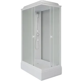 Душевая кабина Niagara Promo P100/80/26Q/MT 100x80 см профиль белый стекло матовое