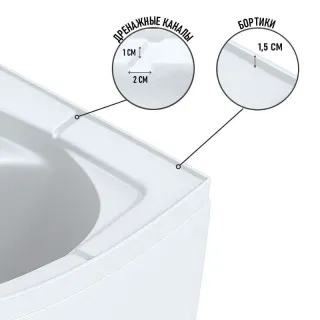 Душевая кабина Niagara Promo P100/80/26Q/MT 100x80 см профиль белый стекло матовое