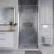 Душевая дверь в нишу Niagara Nova NG-65-9CH 90 см профиль хром стекло шиншилла