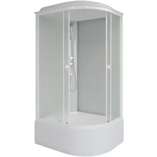 Душевая кабина Niagara Promo P120/80/40L/MT 120x80 см профиль белый стекло матовое