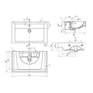 Раковина Dreja Q 192185 80 см