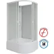 Душевая кабина Niagara Promo P90/70/40L/MT/BK 90x70 см без крыши профиль белый стекло матовое