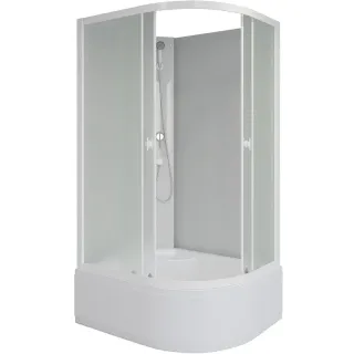 Душевая кабина Niagara Promo P90/80/40L/MT/BK 90x80 см без крыши профиль белый стекло матовое