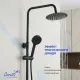 Душевая стойка Ceruttispa Orazio CT12068 чёрный матовый