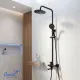 Душевая стойка Ceruttispa Orazio CT12068 чёрный матовый