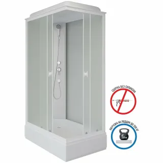 Душевая кабина Niagara Promo P120/80/26Q/MT 120x80 см профиль белый стекло матовое