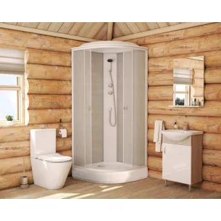 Душевая кабина Niagara Promo P90/13/MT 90x90 см профиль белый стекло матовое