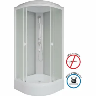 Душевая кабина Niagara Promo P90/26/MT 90x90 см профиль белый стекло матовое