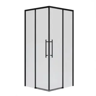 Душевой уголок Niagara Nova NG-6828-34BLACK 80x80 см профиль чёрный матовый стекло прозрачное