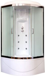 Душевая кабина Royal Bath BK стекло белое/матовое 100x100см RB100BK3-WC-CH