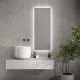 Зеркало с подсветкой Kerama Marazzi Vetrata R VE.S.mi.117\WHT 45 см сенсор со сменой цвета подсветки и антизапотевание белый