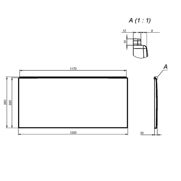 Панель фронтальная для ванны Am.Pm X-Joy W94A-120-070W-P 120 см белый