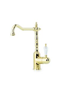 Смеситель для раковины Boheme TRADIZIONALE ORO с кристаллом SW_Комплект золото