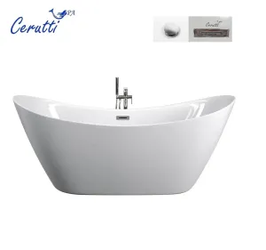 Ванна акриловая Ceruttispa Nemi CT10201 180x80 см белый