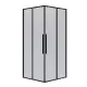 Душевой уголок Niagara Nova NG-6824-34BLACK 100x100 см профиль чёрный матовый стекло прозрачное
