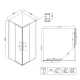 Душевой уголок Niagara Nova NG-6824-34BLACK 100x100 см профиль чёрный матовый стекло прозрачное