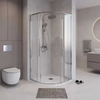 Душевой уголок Niagara Nova NG-6626-34 90x90 см профиль хром стекло прозрачное