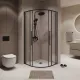 Душевой уголок Niagara Nova NG-6825-34BLACK 80x80 см профиль чёрный матовый стекло прозрачное