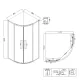 Душевой уголок Niagara Nova NG-6825-34BLACK 80x80 см профиль чёрный матовый стекло прозрачное
