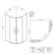 Душевой уголок Niagara Nova NG-6826-34BLACK 90x90 см профиль чёрный матовый стекло прозрачное