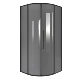 Душевой уголок Niagara Nova NG-2827-34BLACK 100x100 см профиль чёрный матовый стекло тонированное