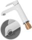 Cмеситель для раковины Hansberge Opera H1033W белый/хром