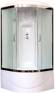 Душевая кабина Royal Bath BK стекло белое/матовое 100x100см RB100BK6-WC-CH