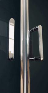 Душевая кабина Royal Bath BK стекло чёрное/прозрачное 100x100см RB100BK6-BT-CH