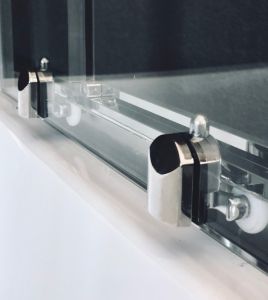 Душевая кабина Royal Bath BK стекло чёрное/прозрачное 100x100см RB100BK6-BT-CH