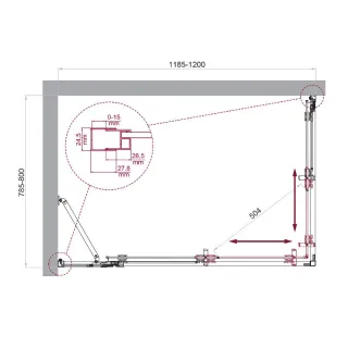 Душевой уголок BelBagno Luce LUCE-AH-21-120/80-C-Cr 120x80 см профиль хром стекло прозрачное