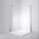 Душевой уголок BelBagno Luce LUCE-A-22-80+20-C-Cr 100x100 см профиль хром стекло прозрачное